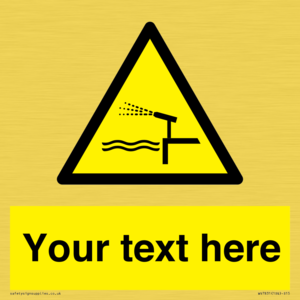 Custom warning water cannon